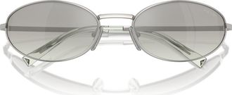 Prada 59mm Oval Sunglasses in Silver at Nordstrom