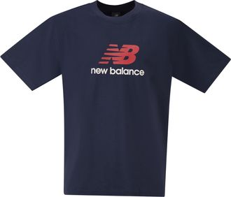 New Balance katoenen T-shirt met logo