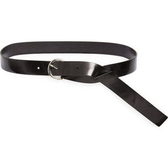 Paloma Wool Adela Leather Belt in Black at Nordstrom, Size X-Small