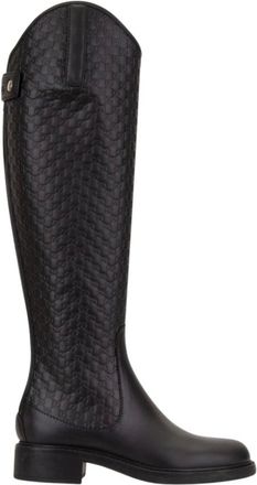 Gucci Schoenen, Dames, Zwart, 36 1/2 EU, Leer, Hoge Laarzen