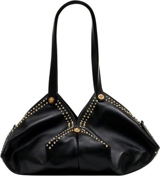 Versace Shoulder Bags, female, Black, Size: ONE SIZE Protea Nappa Shoulder Bag