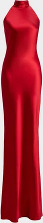 Ralph Lauren Collection Chilton Stretch Satin Evening Dress
