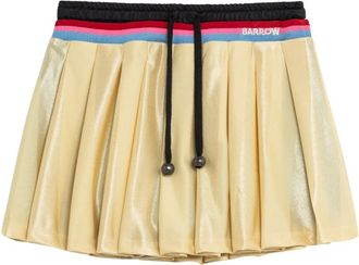 Barrow Barrow, Rokken, Dames, Beige, S, Polyester, Gonna a pieghe