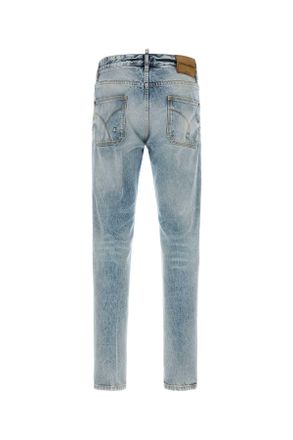 Dsquared2 Mens Denim Jeans Navyblue Exterior: Cotton