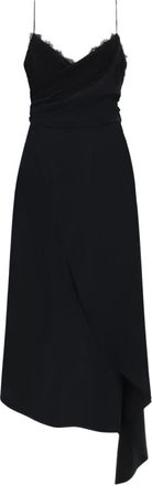 Moschino Black V Neck Midi Dress