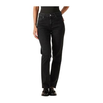 Selected Slfslim Bea-Kori MW Jeans - Dames - Jeans - Zwart - Maat: W33 L32 Katoen