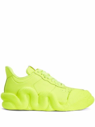 Giuseppe Zanotti Cobras snake-trimmed low-top sneakers - Yellow