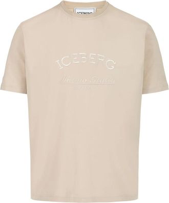 Iceberg Classic Regular Fit T-shirt - Heren - T-shirts - Beige - XL - Katoen - Tops