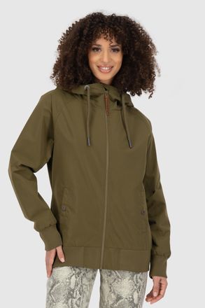 Alife And Kickin Outdoorjacke ALIFE & KICKIN RenitaAKA, Damen, Gr. XXL, schwarz olive, Web, Obermaterial: 100% Polyester, unifarben, bequem normal, ohne Ausschnitt, Ja
