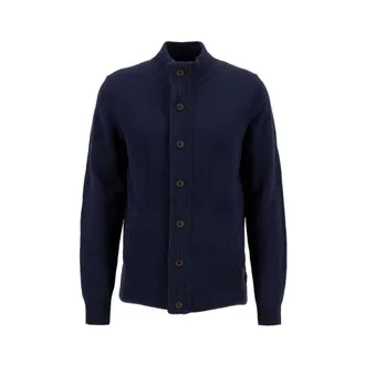 Barbour Essential Patch Zip Through - - Knitwear - Uomo - Blu - M