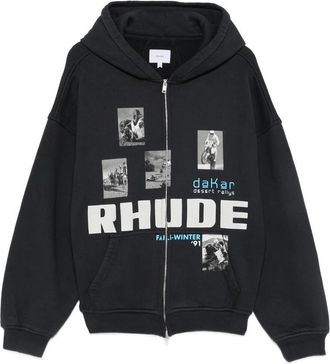Rhude Logo-print Zip-up Hoodie