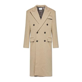 Ferragamo Wollen Jas Met Enkele Split - Heren - Mantel - Beige - L - Wol - Jassen