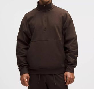 lululemon Heavyweight Soft Jersey Half Zip Top In Walnut Crunch