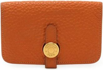 Herm&egrave;s Pre-owned Leren Sleutelhanger - Dames - Vintage Accessoires - Oranje - ONE Size - Leer - Vintage