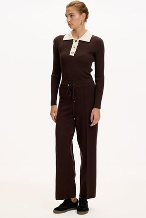 Exquise Drawstring Knitted Trousers in Brown at Nordstrom, Size Medium