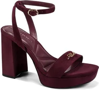 Karl Lagerfeld Maleia Platform Ankle Strap Sandal in Burgundy at Nordstrom, Size 9.5