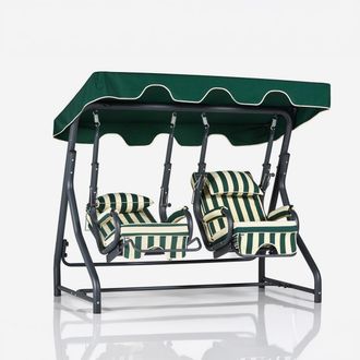 Emob Balanc&iacute;n De Jard&iacute;n Para 2 Personas En Metal Y Tela Daisy 2 - Verde Oscuro
