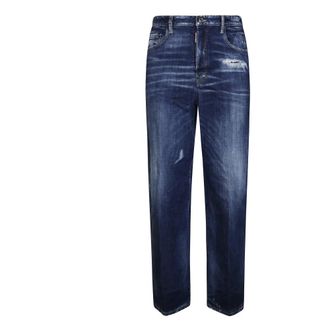 Dsquared2 Straight Fit Jeans, male, Blue, M, Pantalone 5 Tasche
