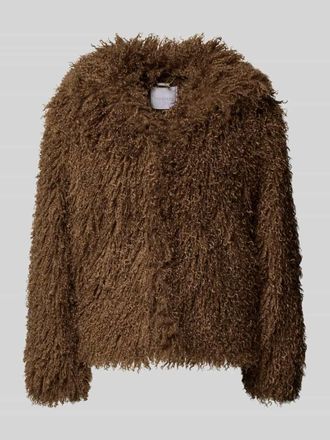 Rich & Royal Jacke aus Kunstfell mit Umlegekragen in Dunkelbraun, Gr&ouml;&szlig;e 34