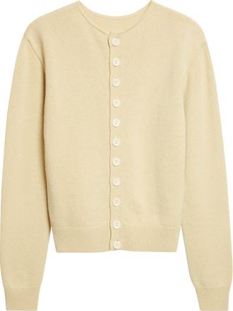 Christophe Lemaire Reversible Cashmere & Wool Cardigan in Butter at Nordstrom, Size X-Small