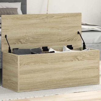 vidaXL Caja De Almacenaje Madera Ingenier&iacute;a Roble Sonoma 90x35x35 Cm Vidaxl