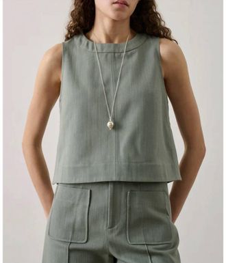 SOEUR Pampa Top In Pastel Green