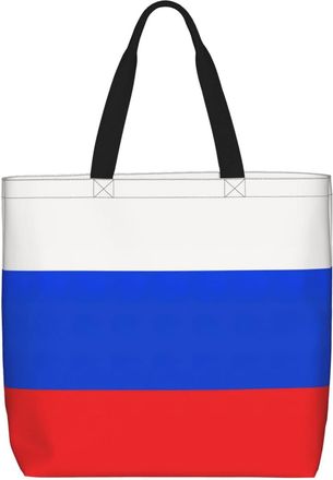 Generic Women Handbag Flag Of Russia Daily Bag Lightweight Fashion Beach Travel Bags, For Graduation, Holiday, Birthday, Daily, School