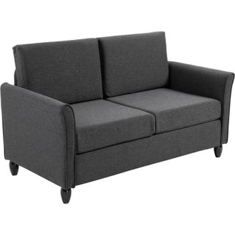 HOMCOM Homcom - Divano a 2 Posti Seduta Ampia con Cuscini da Salotto 141 x 70 x 78cm