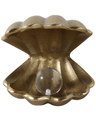 Sagebrook Home 5In Clam With Acrylic Pearl