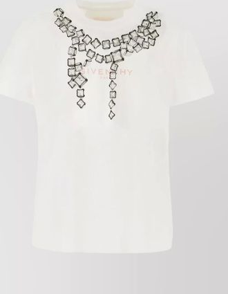 Givenchy crew neck t shirt embellished short sleeves