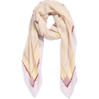 Rag & Bone Astra Scribble Wool Scarf in Lavender Multi at Nordstrom