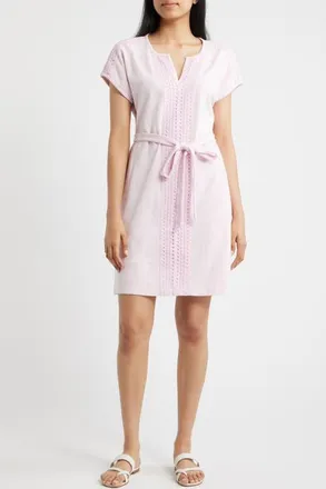 Tommy Bahama Sunset Harbor Eyelet Trim Dress in Cyber Light at Nordstrom, Size X-Large
