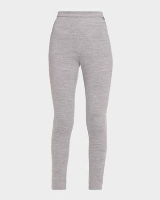 Balmain Heathered Ankle Leggings