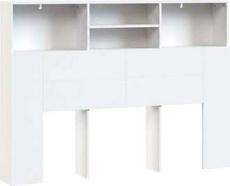 HOMCOM Cabecero de cama 140x19x103.5 cm blanco