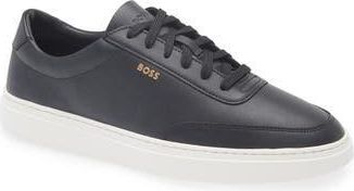 BOSS Kieran Tennis Sneaker in Black at Nordstrom Rack, Size 7Us / 6Uk