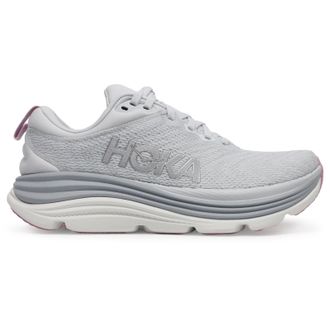 Hoka One One Hoka Gaviota 5 Textile Synthetic Womens Running Trainers - Sea Ice Pink Twilight - Size:UK 6.5