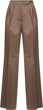 Max Mara Broeken, Dames, Bruin, L, Wol, Tailored Broeken