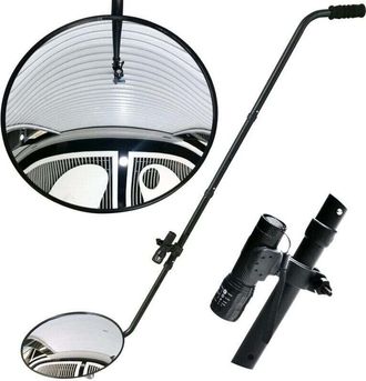 OEM [nunca Usado] Espejo De Inspecci&oacute;n Debajo Del Veh&iacute;culo, Espejo Convexo De 12 Pulgadas Con Ruedas Y Luz Led Para Controles De Seguridad Debajo Del Veh&iacute;