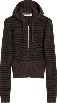 Our Legacy Compact long-sleeve cardigan - women - Alpaca/Recycled Polyamide/Recycled Wool/Polyamide - 38 - Brown