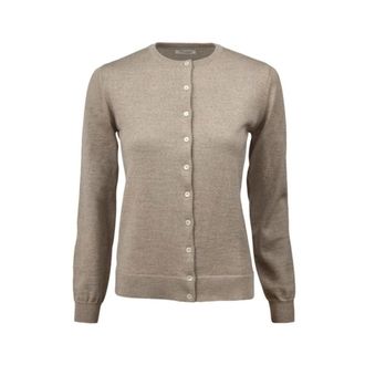 Stenstr&ouml;ms Sigrid Cardigan - Dames - Vesten - Beige - XL - Wol - Truien & Vesten