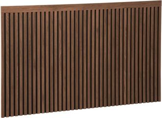 Sweeek Cabecero de madera con listones decorativos, 160cm, nogal