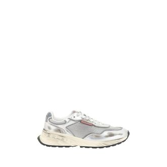 Dsquared2 White Calf Leather Bos Taurus Athletic Mens Sneakers