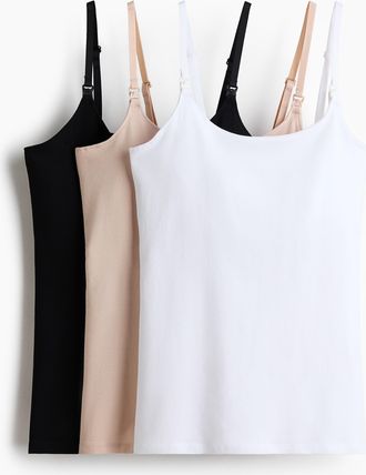 H&M MAMA 3er-Pack Stilltops - Beige