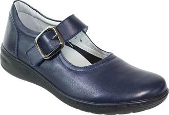 David Tate Pace Leather Mary Jane in Navy Leather at Nordstrom, Size 10