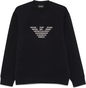 Emporio Armani Felpa con ricamo - Blu