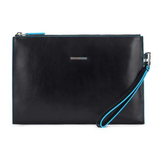 Piquadro Mens clutch for iPad@mini - unisex - Tassen - Zwart - Maat: ONE Size Leer