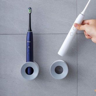 OEM Soporte Para Cepillo De Dientes El&eacute;ctrico, Ducha De Pared Que Ahorra Espacio, Caja De Almacenamiento Infantil, Decoraci&oacute;n De Ba&ntilde;o (2, Gris)