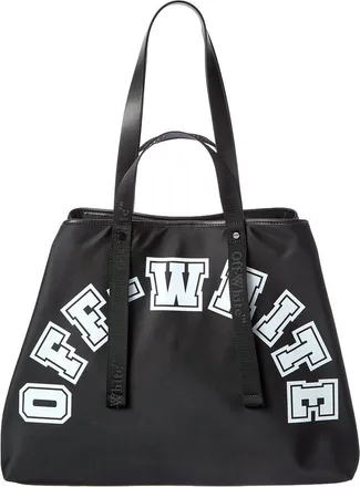Off-white East West Large Leather-Trim Tote