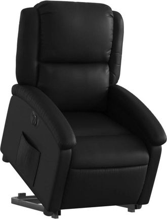 vidaXL Vidaxl - Sill&oacute;n Reclinable Elevable El&eacute;ctrico De Cuero Sint&eacute;tico Negro