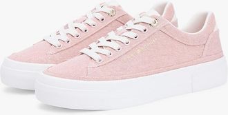 Tommy Hilfiger Womens Canvas Platform Sneaker - Foggy Pink - US 6.5 / EU 37